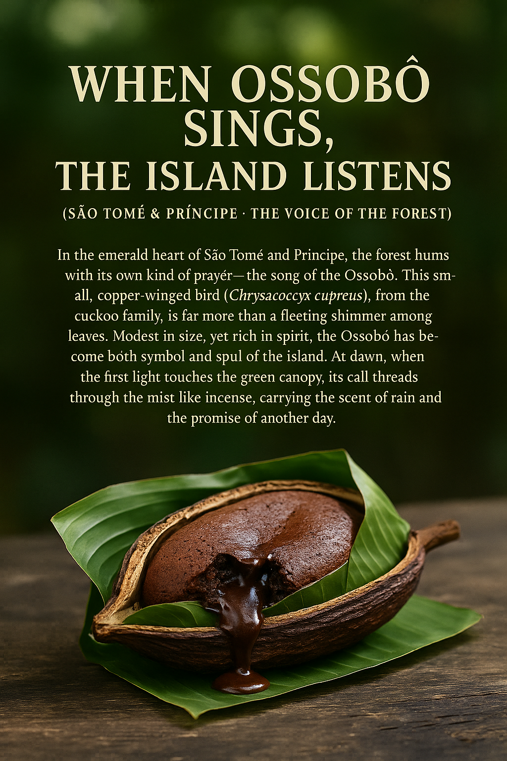 cocoa pod fondant in jungle